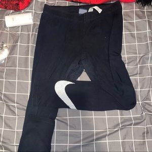 Nike pro black and white swoosh leggings
